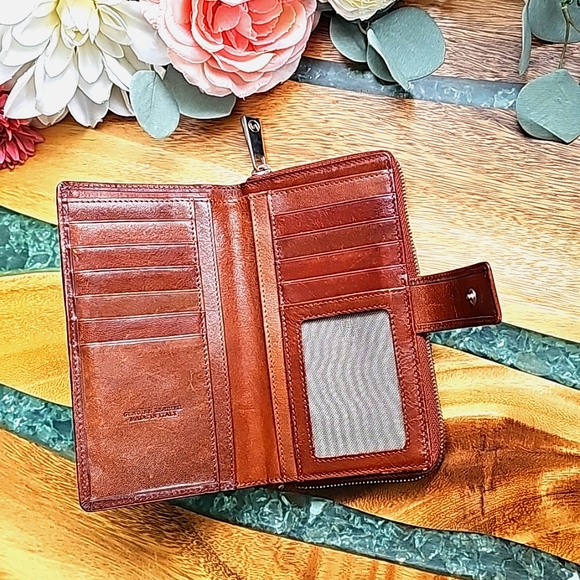 Valentina Genuine Italian Leather Wallet - Brown - Picture 7 of 10